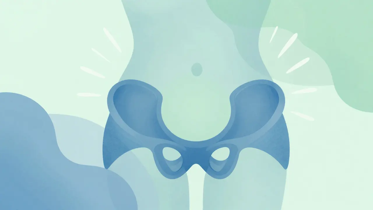 Abstraktní ilustrace uvolnění svalů a zdraví prostaty