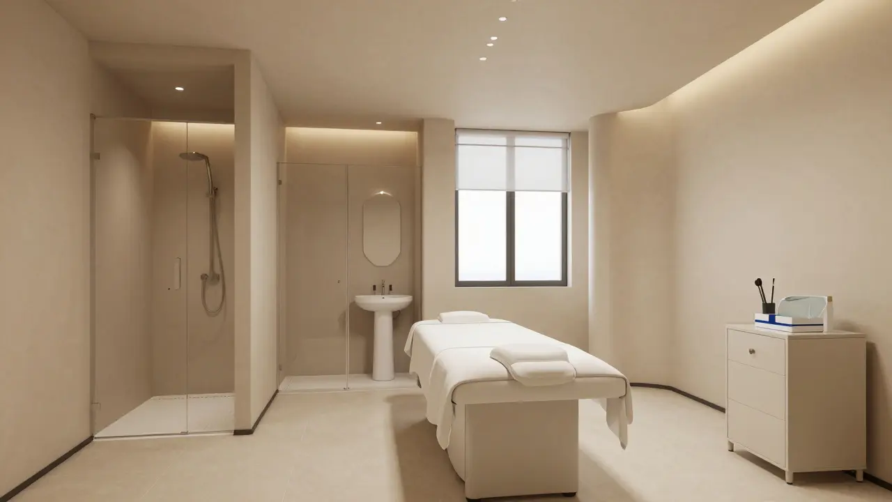 Moderní masážní studio splňující hygienické normy